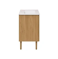 Bron 24" Freestanding Bathroom Vanity in Golden Oak with Sink Top