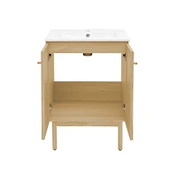 Swiss MadisonClasse 24" Freestanding Bathroom Vanity in Natural Oak with Sink Top
