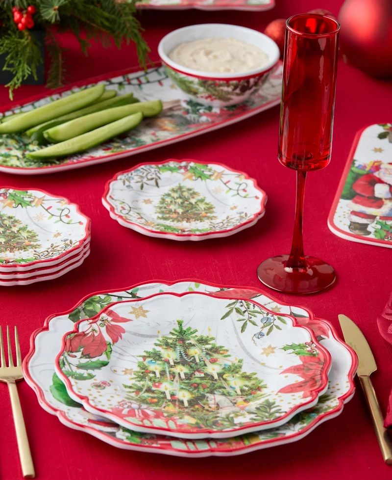 Certified International Santa's Delivery Melamine Salad Plates, Set of 4