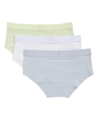 Calvin Klein Girls' 6-16 Seven Cotton Span Monologo Underwear, 3-Pack