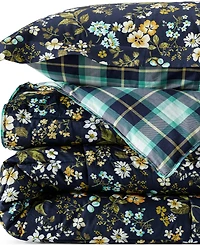 Lands' End 300 Thread Count Cotton Smooth Percale Printed Comforter