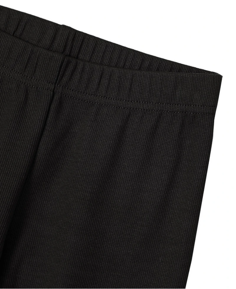 Lands' End Girls Ribbed Knit Flare Leggings
