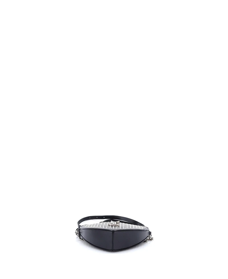 Pre-Owned Saint Laurent Small Love Heart Tassel Chain Bag Studded Leather
