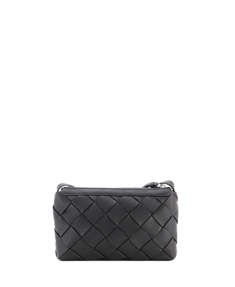 Pre-Owned Bottega Veneta Diago Zipped Messenger Bag Maxi Intrecciato Leather