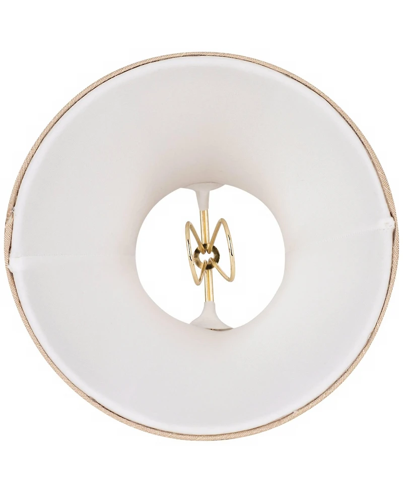 Imperial Shade Set of 2 Empire Lamp Shades Taupe Fabric Small 3" Top x 6" Bottom x 5" High Candelabra Clip-On Fitting