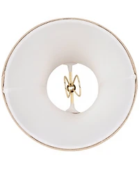 Imperial Shade Set of 2 Empire Lamp Shades Taupe Fabric Small 3" Top x 6" Bottom x 5" High Candelabra Clip-On Fitting