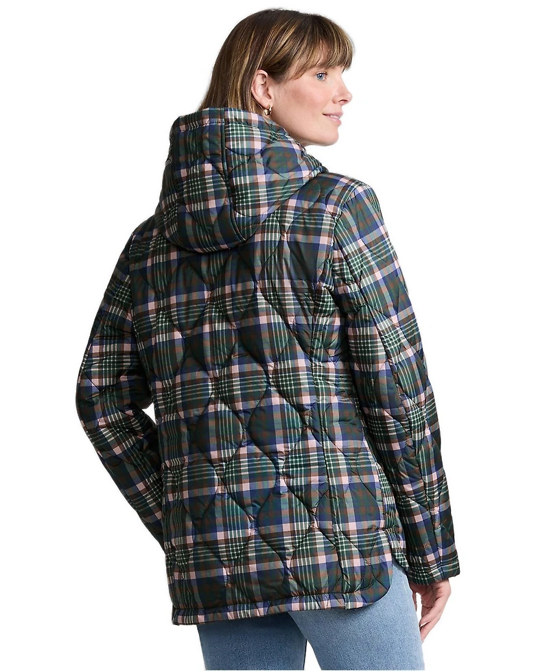 Lands' End Women's Print FeatherFree Quilted Insulated Jacket