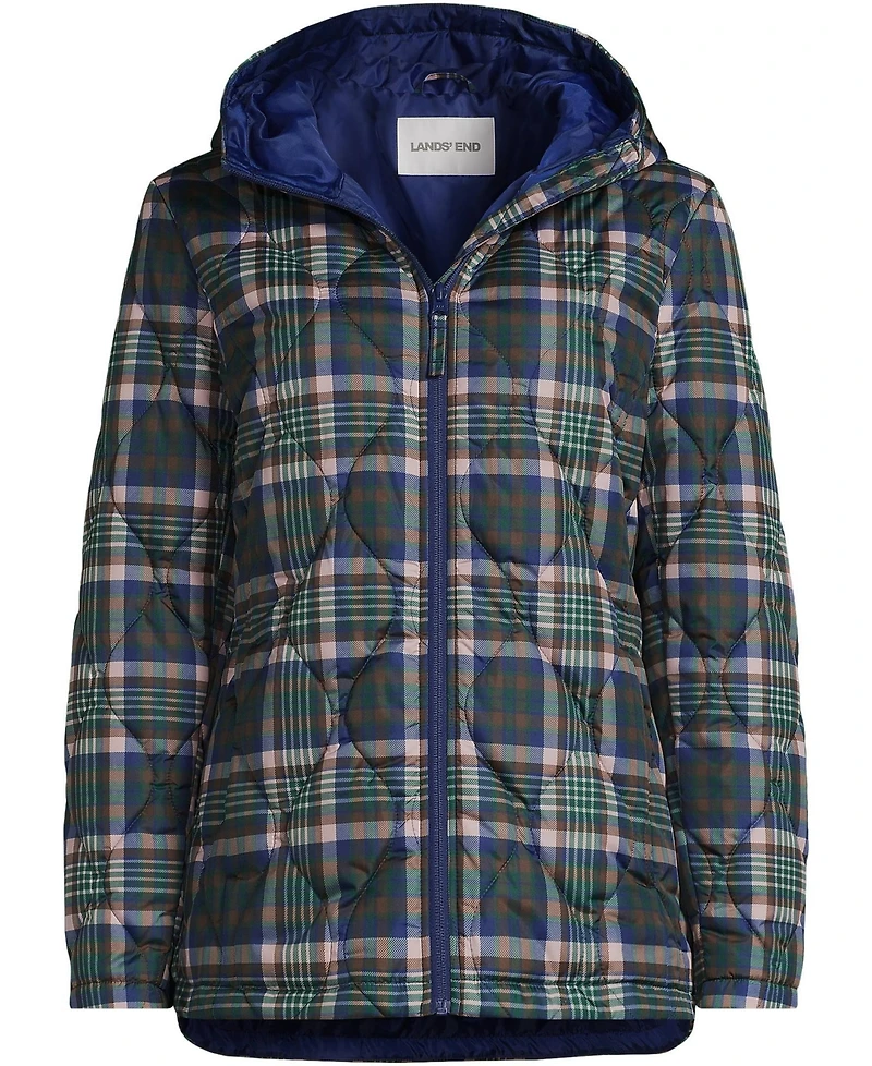 Lands' End Plus Print FeatherFree Quilted Insulated Jacket