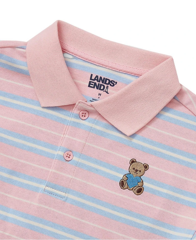 Lands' End Girls Long Sleeve Collared Polo Shirt