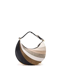 Pre-Owned Fendi Small Fendigraphy Bag Striped Leather and Suede