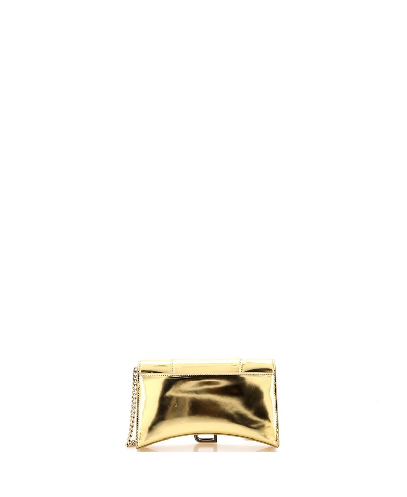 Pre-Owned Balenciaga Hourglass Chain Wallet Leather