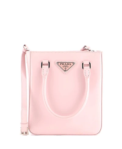 Pre-Owned Prada Small Convertible Tote Brushed Leather