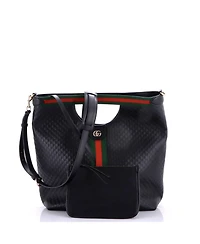 Pre-Owned Gucci Large Giglio Convertible Shopper Tote Guccissima Leather