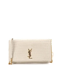 Pre-Owned Saint Laurent Classic Monogram Phone Holder Shoulder Bag Embossed Leather