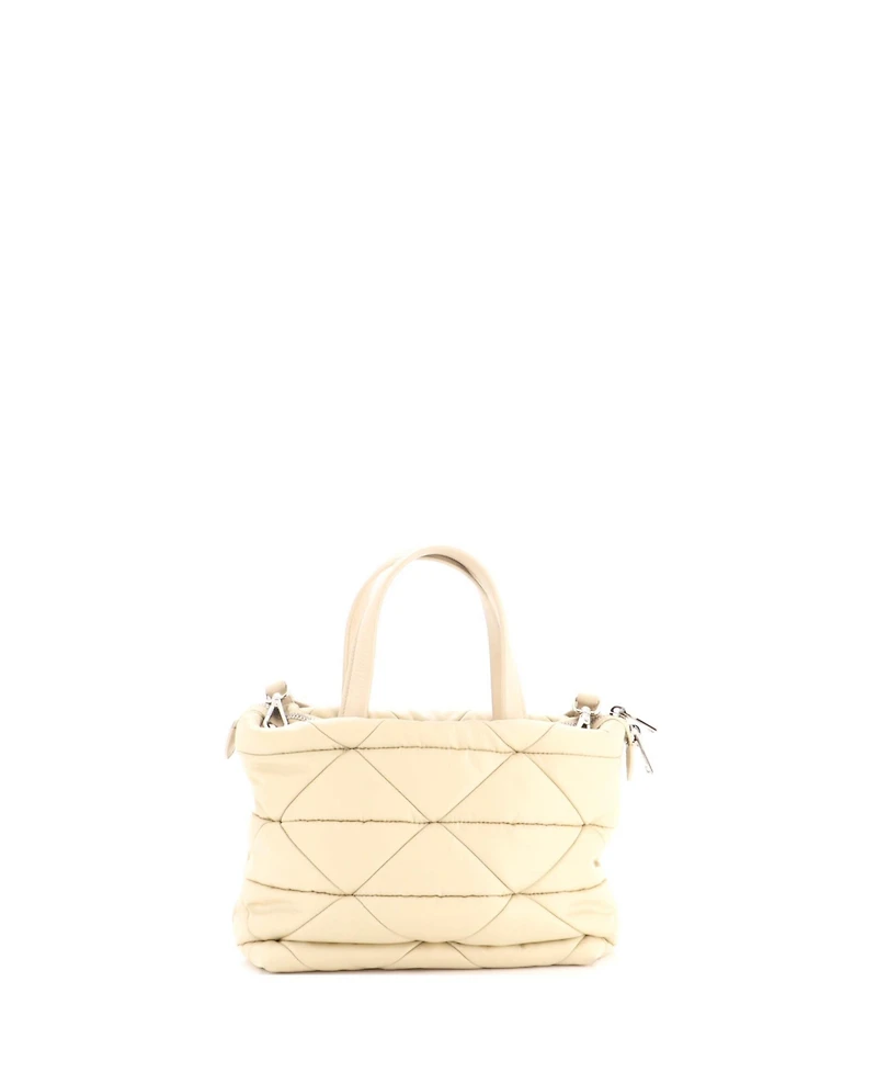 Pre-Owned Prada Mini Padded Tote Bag Quilted Re-Nylon with Leather