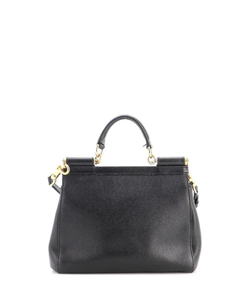 Pre-Owned Dolce and Gabbana Large Miss Sicily Shoulder Bag Leather