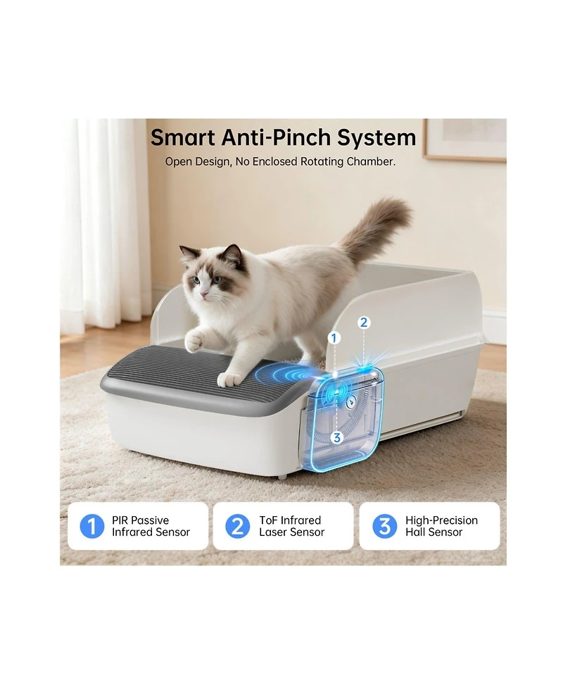 Ltmate Auto-Cleaning Litter Box,Wi-Fi Remote Control