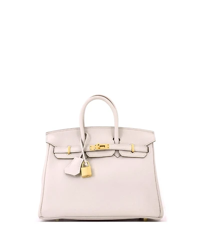 Pre-Owned Hermes Birkin 25 Handbag Light Togo with Gold Hardware