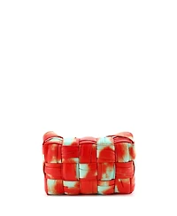 Pre-Owned Bottega Veneta Cassette Crossbody Bag Maxi Intrecciato Tie Dye Plisse Leather