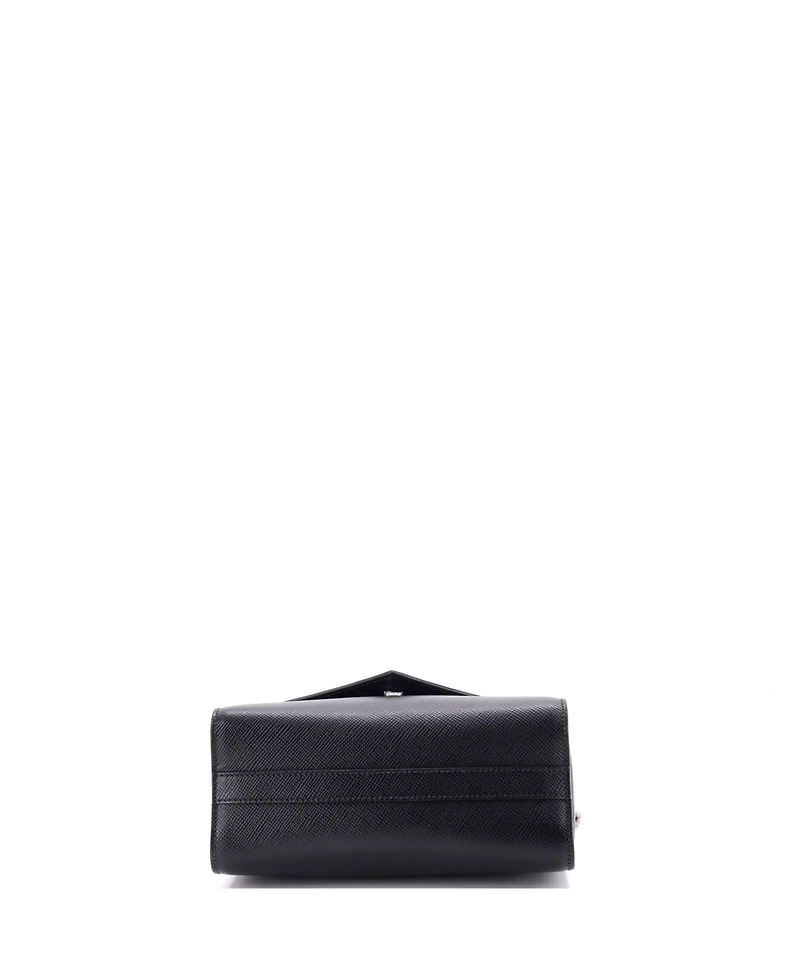 Pre-Owned Prada Small Monochrome Shoulder Bag Saffiano Leather