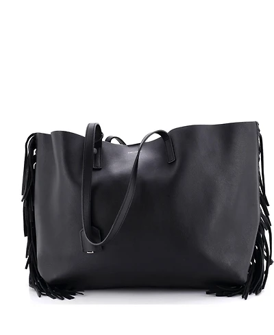 Pre-Owned Saint Laurent Large Fringe Shopper Tote Leather