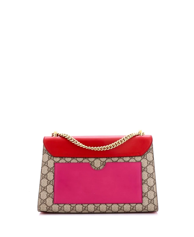 Pre-Owned Gucci Medium Padlock Shoulder Bag Gg Coated Canvas and Leather