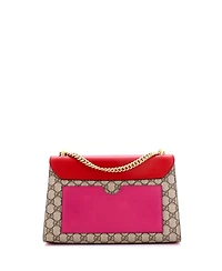 Pre-Owned Gucci Medium Padlock Shoulder Bag Gg Coated Canvas and Leather