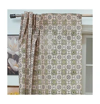 Fabdivine Chakravyu Handcarfted Block Print Boho Linen Curtain