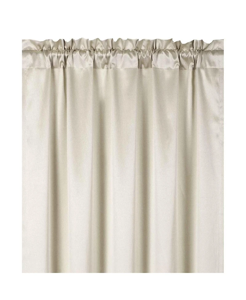 Kate Aurora 6 Piece Maison Estate Semi Sheer Collection Window Curtains and Beaded Valance Set