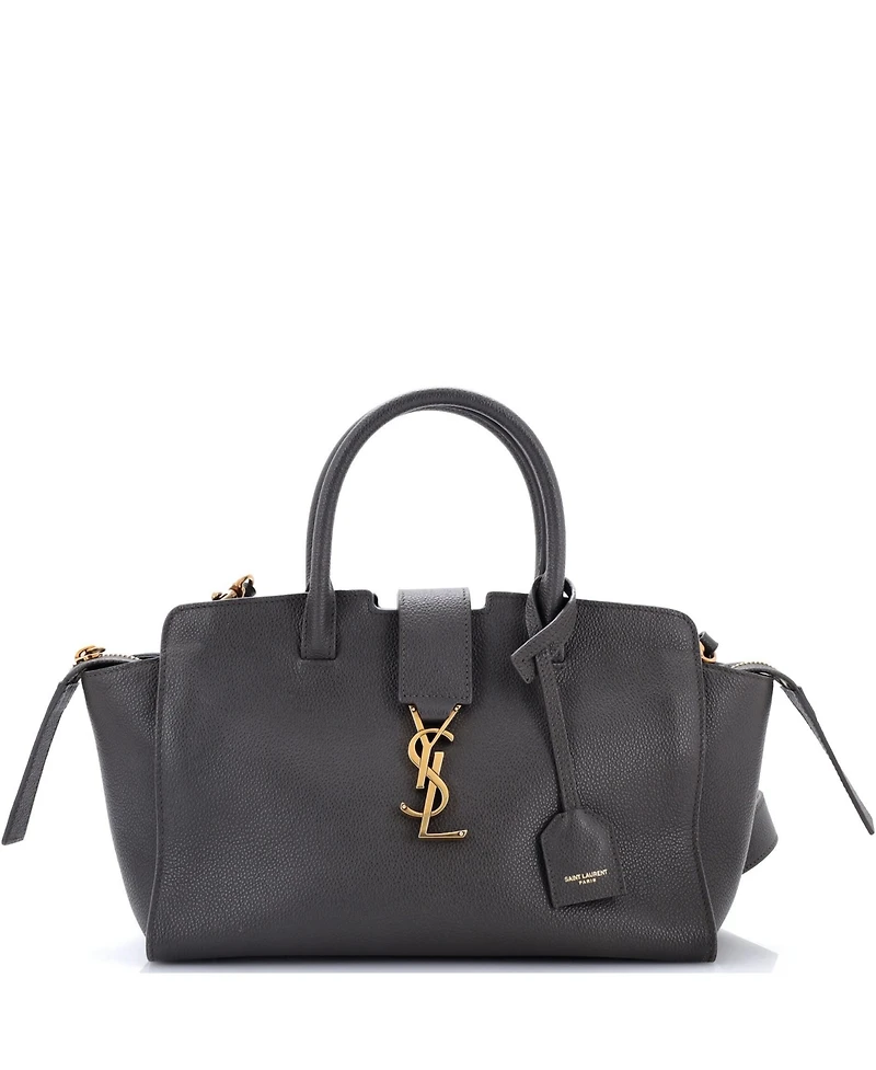 Pre-Owned Saint Laurent Baby Monogram Cabas Downtown Leather