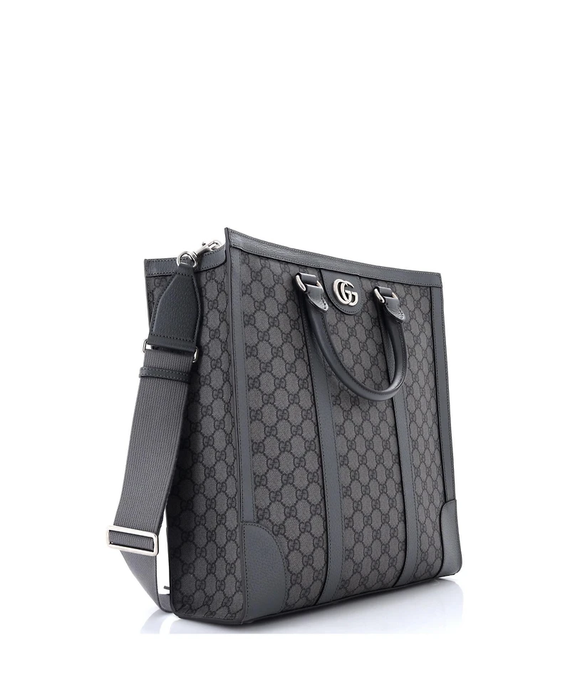 Pre-Owned Gucci Tall Ophidia Convertible Open Tote Gg Coated Canvas