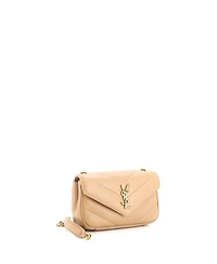 Pre-Owned Saint Laurent Mini Loulou Nm Shoulder Bag Matelasse Chevron Leather