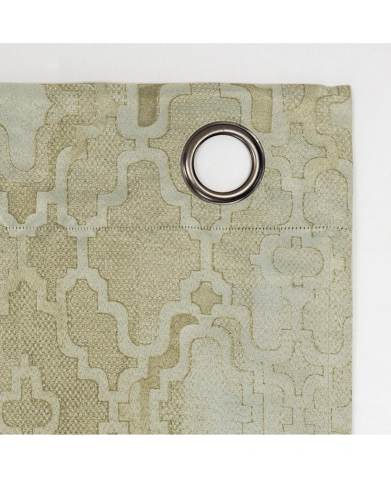 Sun Zero Sonora Snakeskin Trellis Blackout Grommet Curtain Panel Pair