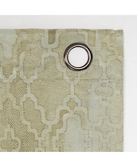 Sun Zero Sonora Snakeskin Trellis Blackout Grommet Curtain Panel Pair