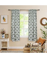 Fabdivine Chahat Handmade Block Print Floral Linen Curtains