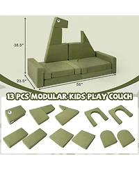Slickblue -Piece Modular Kids Play Sofa for Creative Building and Indoor Play