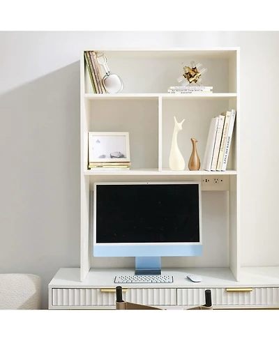 DormCo Yak About It - Extra Depth Cube Desk Bookshelf with Outlet
