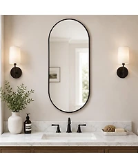 Busdays Pvc Frame Mirror 16x36 Inch for Bathroom or Living Room
