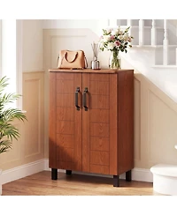 Sugift 5-Tier Freestanding Shoe Storage Cabinet with Detachable Shelves and Ventilation Holes