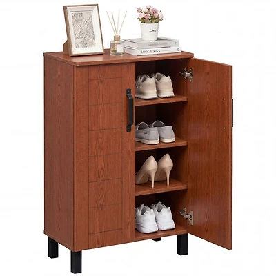 Sugift 5-Tier Freestanding Shoe Storage Cabinet with Detachable Shelves and Ventilation Holes