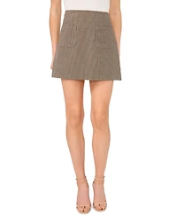 CeCe Women's Plaid High-Waisted Mini Skirt