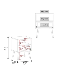 Fm Furniture Prescott Valley Nightstand with Open Storage