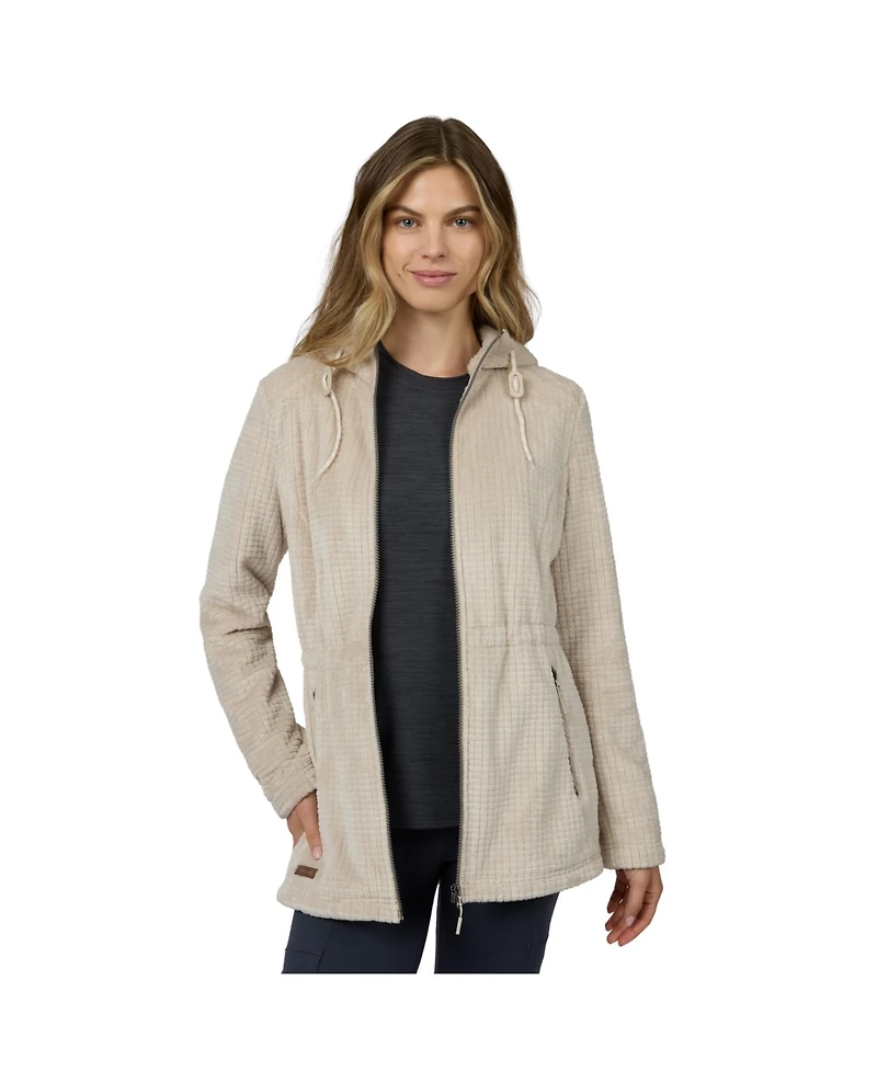 Free Country Women's Grid Butter Pile Anorak Jacket