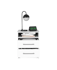 Flynama 2-Drawer Multi-purpose Nightstand