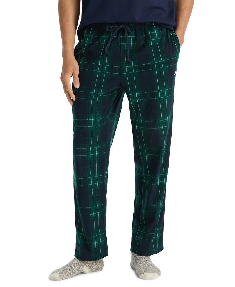 Nautica Men's Fleece Plaid Classic-Fit Pajama Pants