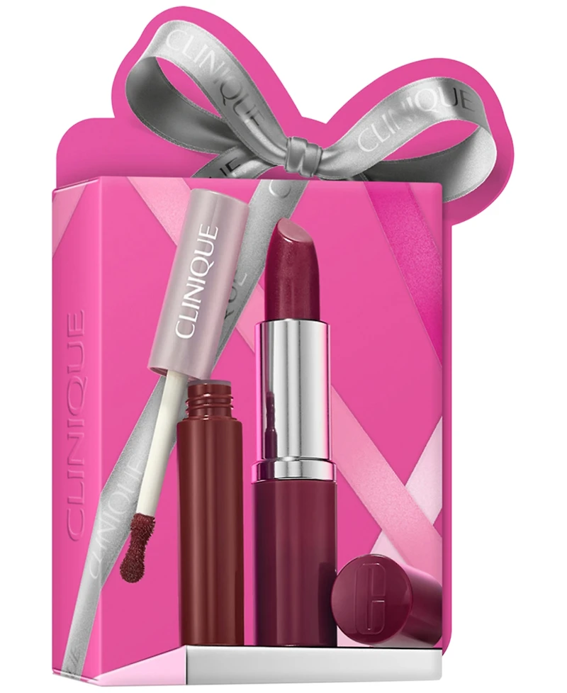 Clinique 2-Piece Pop For Treats Lipstick & Lip Gloss Duo Set