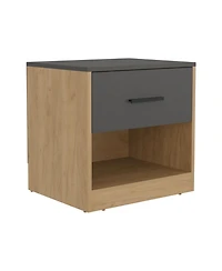 Flynama Matt Nightstand with Drawer and Open Shelf