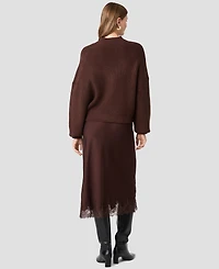 French Connection Women's Babysoft Rib Mock Neck Relaxed-Fit Long-Sleeve Pullover