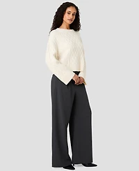 French Connection Women's Wesley Cable-Knit Crewneck Pullover