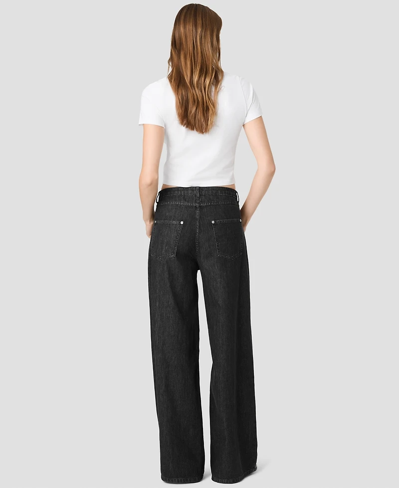 French Connection Women's Elton High-Waisted Wide-Leg Denim Jeans